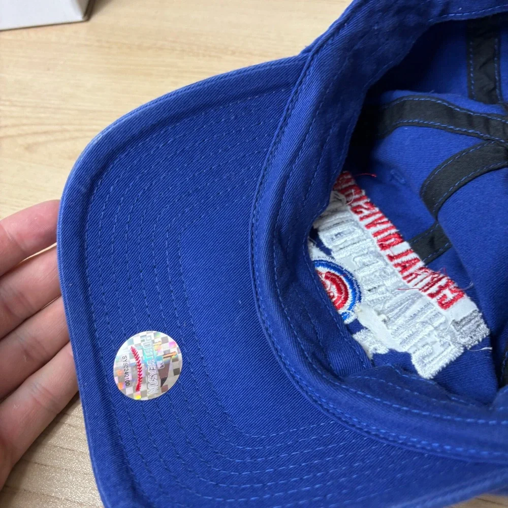 Chicago Cubs Hat Cap Strap Back Blue MLB Baseball 2016 Division Champions '47‎